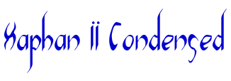 Xaphan II Condensed Schriftart